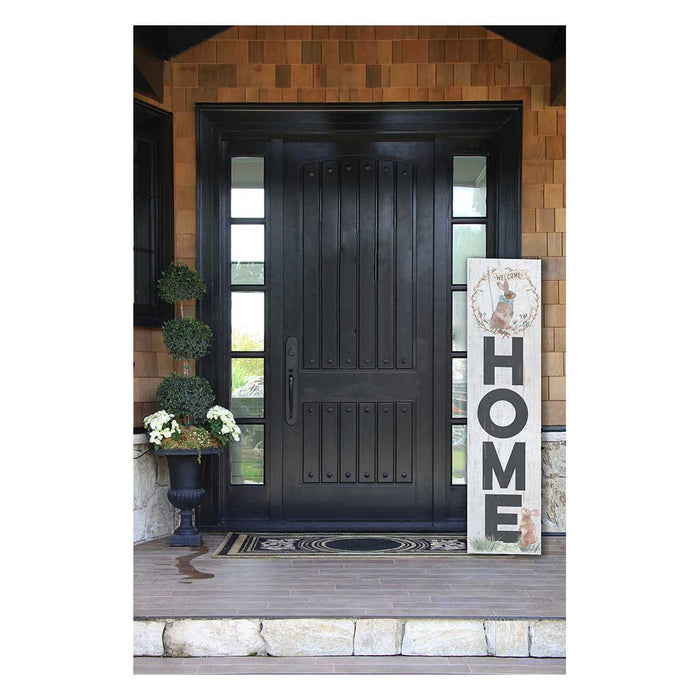 11x46 Welcome Home Easter Bunny Porch Leaner