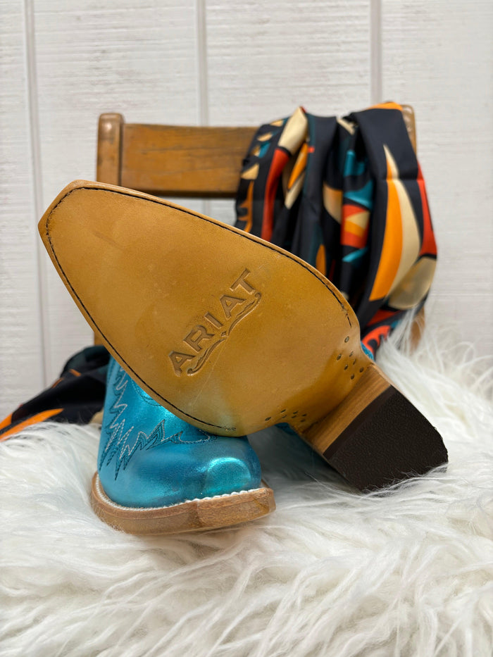 Ariat Women's Electric Calypso Metallic Blue Dixon Shortie Boots 10050873-Painted Cowgirl Western Store
