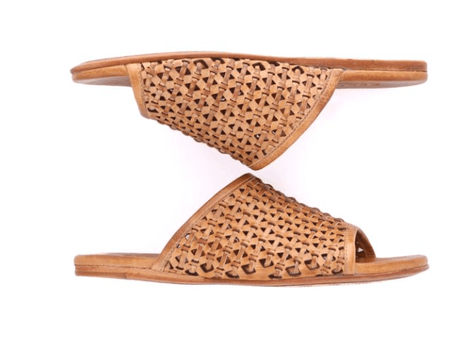 Bed Stu Women's MINERVA Tan Rustic Leather Slide Sandals F373198TNRS