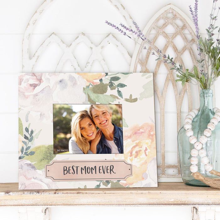 Best Mom Ever Floral Picture Frame