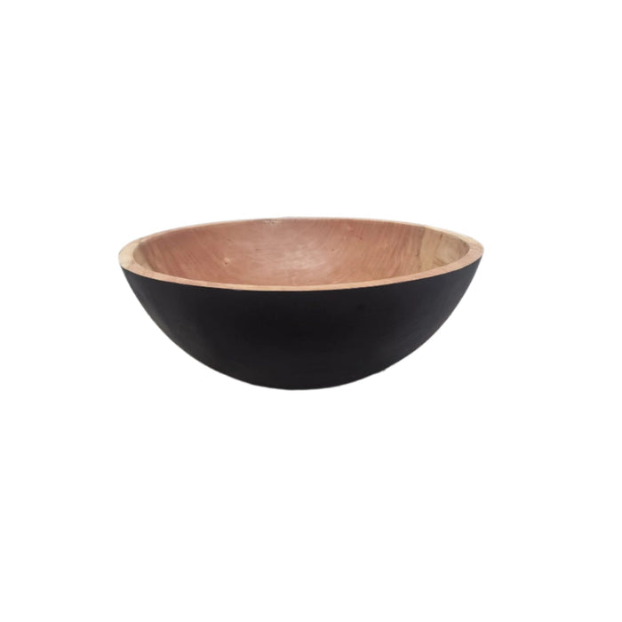 CHERRY 2 TONE ROUND WOOD BOWL