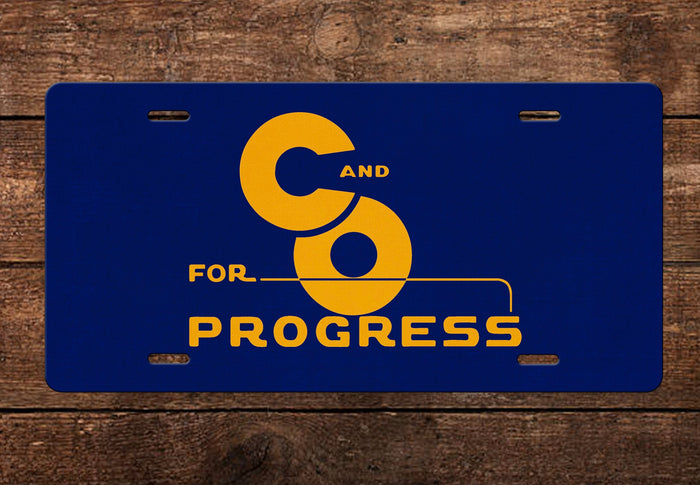 Chesapeake & Ohio (C&O) - For Progress - License Plate