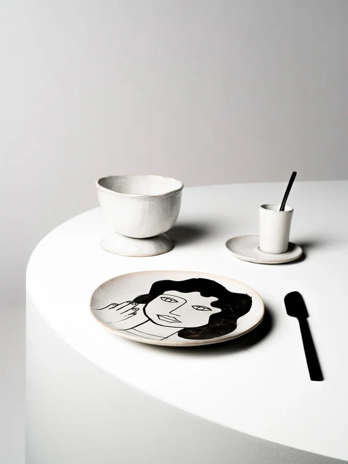 LA MERE SMALL FOOTED BOWL IN WHITE