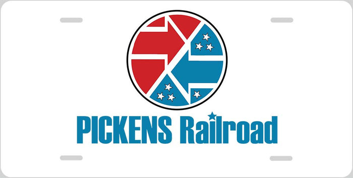 Pickens Railway License Plate
