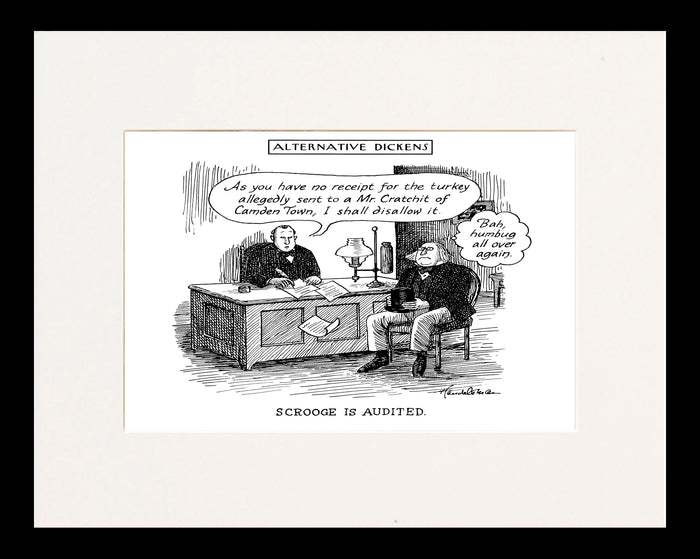 Scrooge Is Audited Cartoon Print