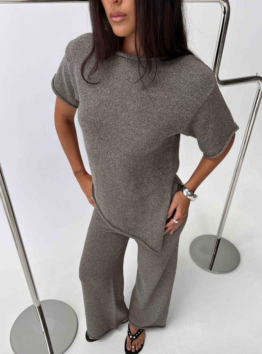 Amelise Knit Poncho Mocha