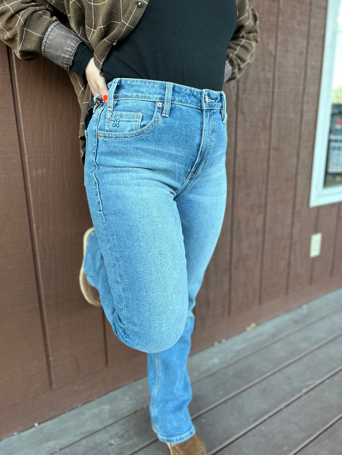 Hooey by Rock & Roll Cowgirl Women's High Rise Bootcut Jeans HYWD4HR16A-Painted Cowgirl Western Store