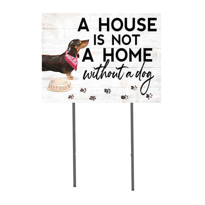 18x24 Black Dachshund Dog Lawn Sign