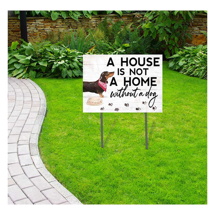 18x24 Black Dachshund Dog Lawn Sign