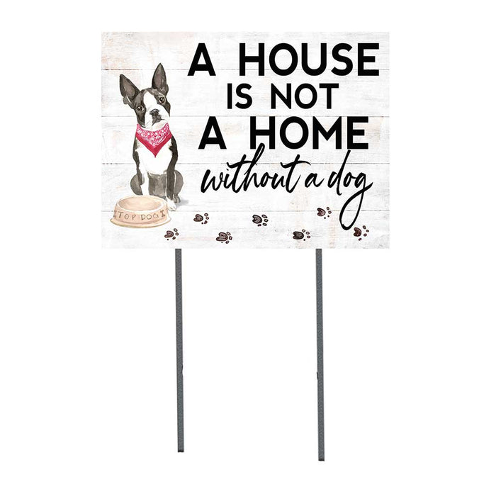 18x24 Boston Terrier Dog Lawn Sign