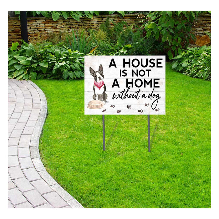 18x24 Boston Terrier Dog Lawn Sign