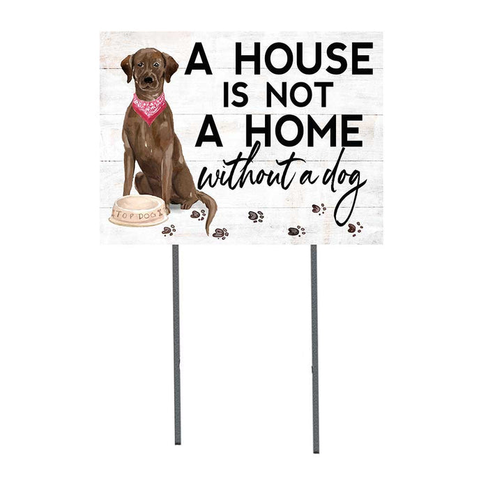 18x24 Chocolate Labrador Dog Lawn Sign