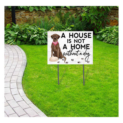 18x24 Chocolate Labrador Dog Lawn Sign