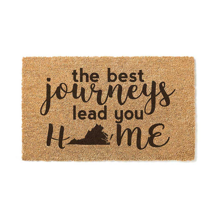 18x30 Coir Doormat Best Journeys Virginia