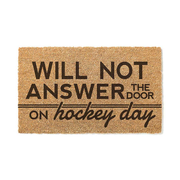 18x30 Coir Doormat Hockey Night