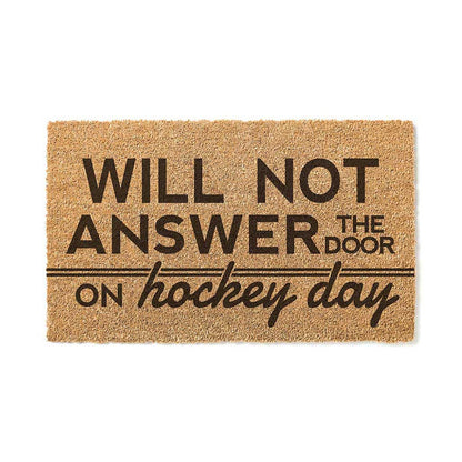 18x30 Coir Doormat Hockey Night