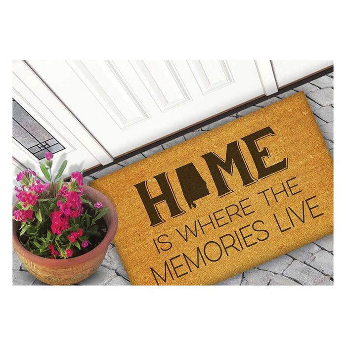 18x30 Coir Doormat Home Memories Live Alabama