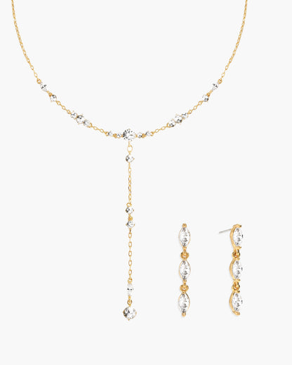 Adriana Necklace & Crystal Marquise Earrings Set
