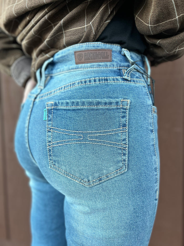 Hooey by Rock & Roll Cowgirl Women's High Rise Bootcut Jeans HYWD4HR16A-Painted Cowgirl Western Store