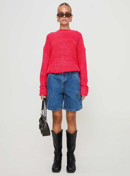 Bae Sweater Pink/ Red