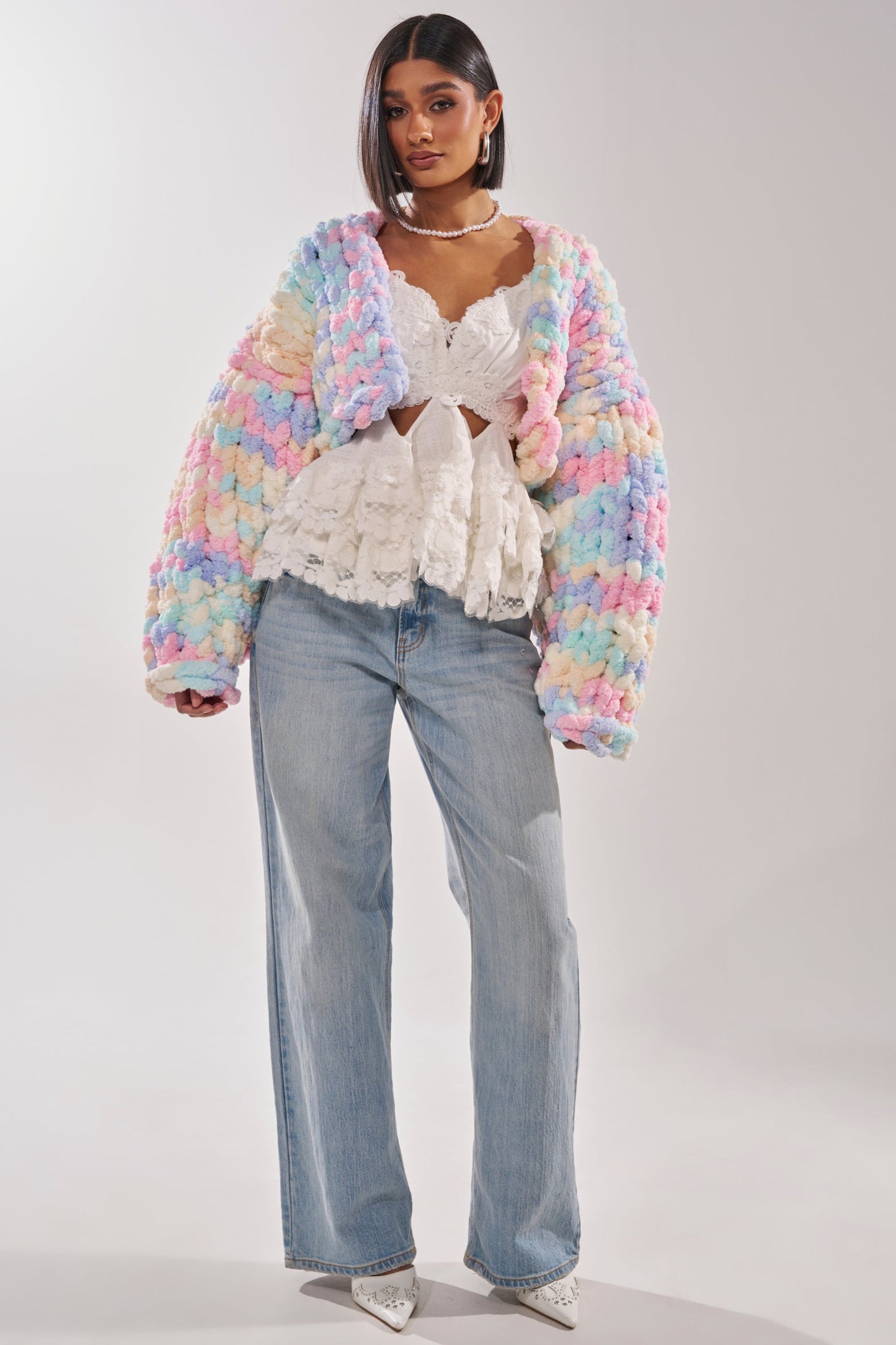 ALIA CHUNKY CHENILLE KNIT CARDIGAN