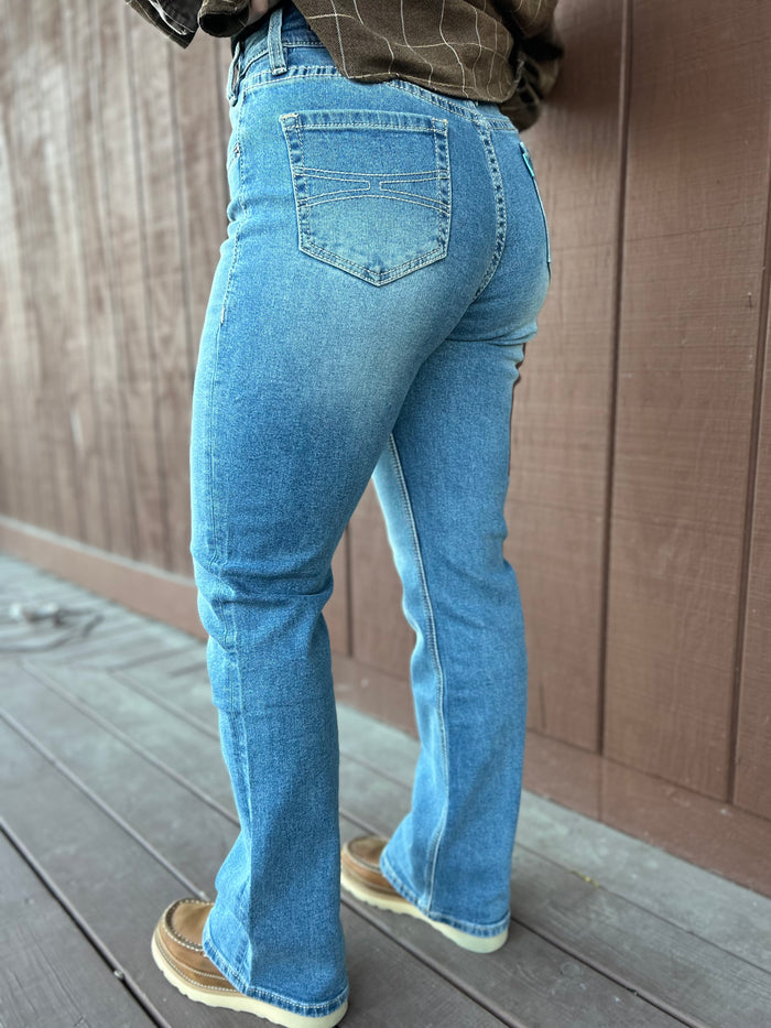 Hooey by Rock & Roll Cowgirl Women's High Rise Bootcut Jeans HYWD4HR16A-Painted Cowgirl Western Store