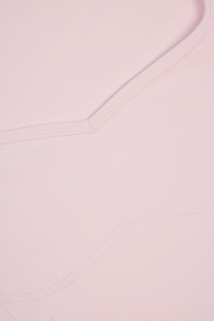 Soft Active Sweetheart-Neck Crop Top in Ballet Pink