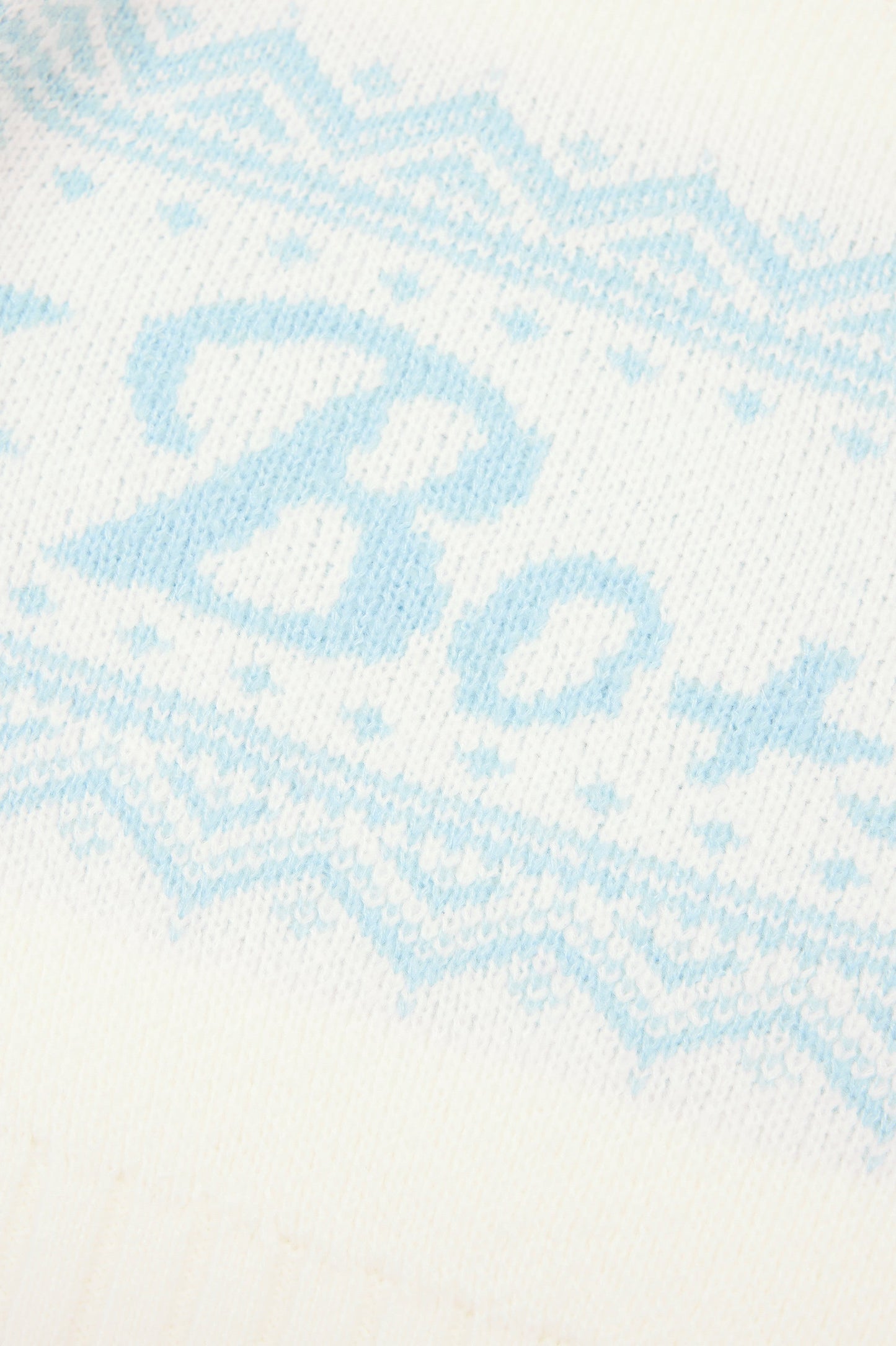 Jacquard-Knit Cropped Jumper in Ivory