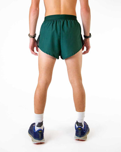Men's Forest Green 2" DS Split Shorts