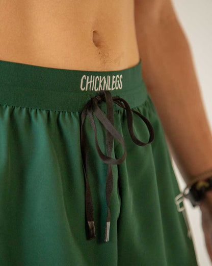Men's Forest Green 2" DS Split Shorts