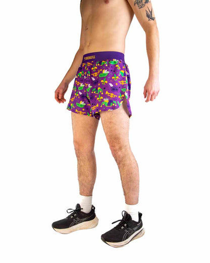 Men's Mardi Gras 4" Half Split Shorts