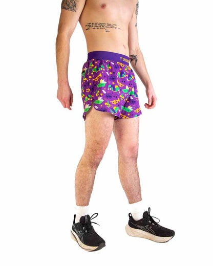 Men's Mardi Gras 4" Half Split Shorts
