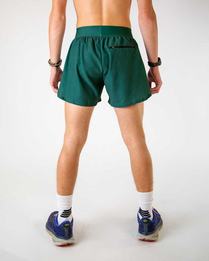 Men's Forest Green 4" Half Split Shorts