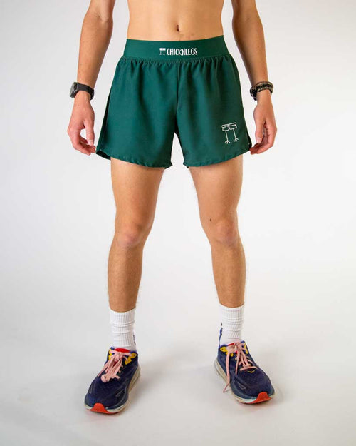 Men's Forest Green 4" Half Split Shorts