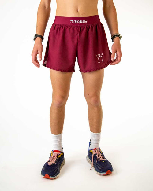Men's Maroon 4" Half Split Shorts