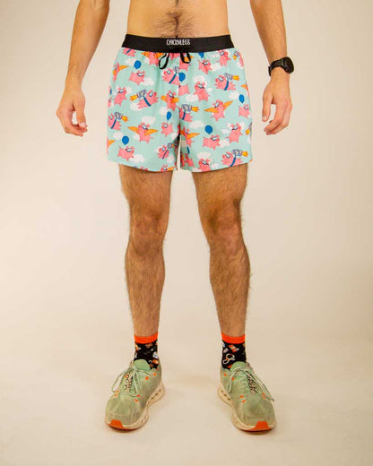 Men's Flying Pigs 5" DS Running Shorts