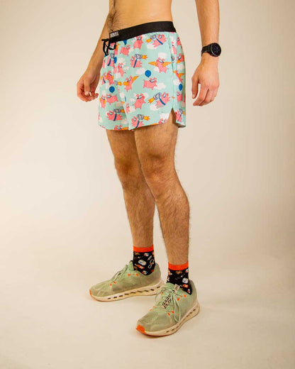Men's Flying Pigs 5" DS Running Shorts