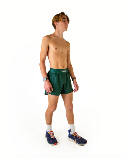 Men's Forest Green 4" Half Split Shorts