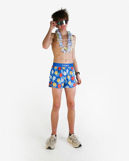 Men's Hawaiian 4" Half Split Shorts