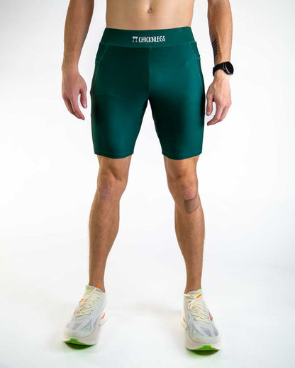 Men's Forest Green 8" Half Tights