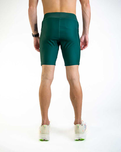 Men's Forest Green 8" Half Tights