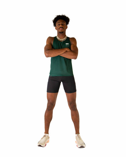 Men's Forest Green Performance Singlet
