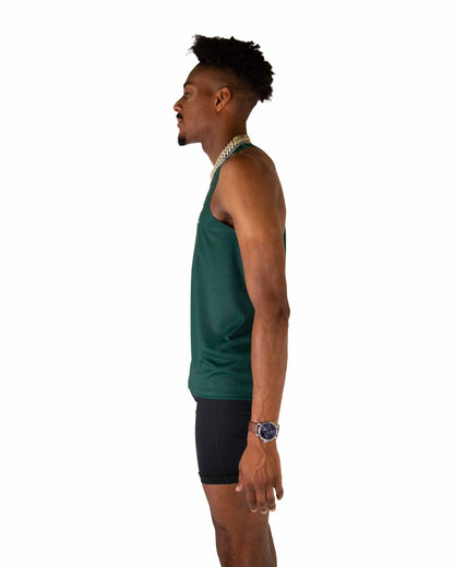 Men's Forest Green Performance Singlet