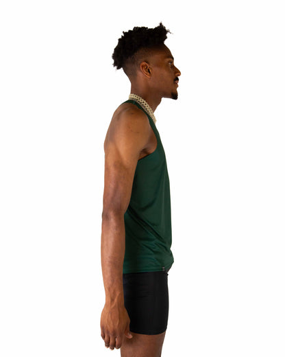 Men's Forest Green Performance Singlet