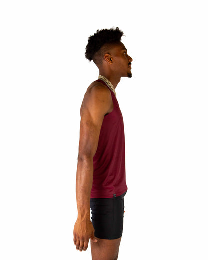 Men's Maroon Performance Singlet