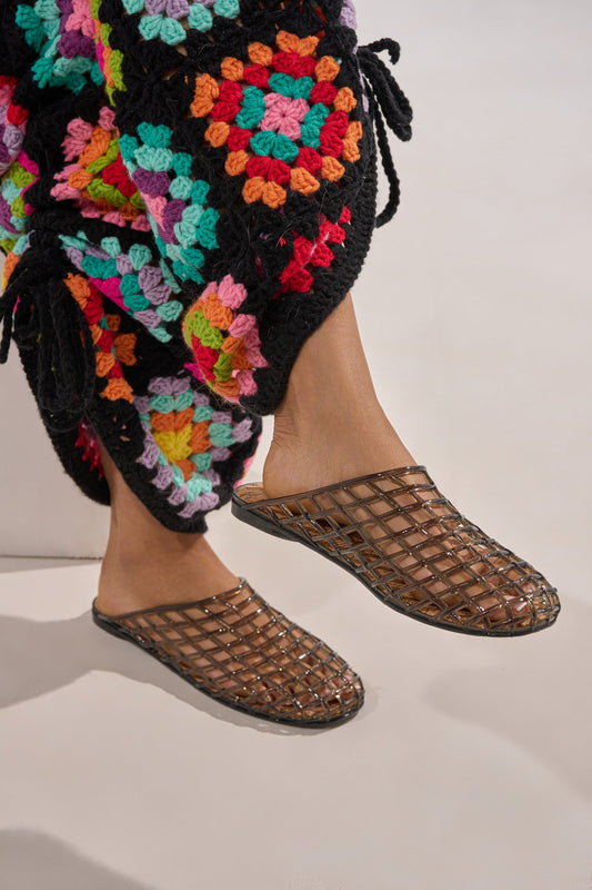 AKIRA FAIROZE BLACK JELLY MULE