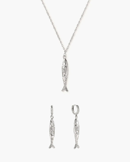 Anchovy Necklace & Earrings Set