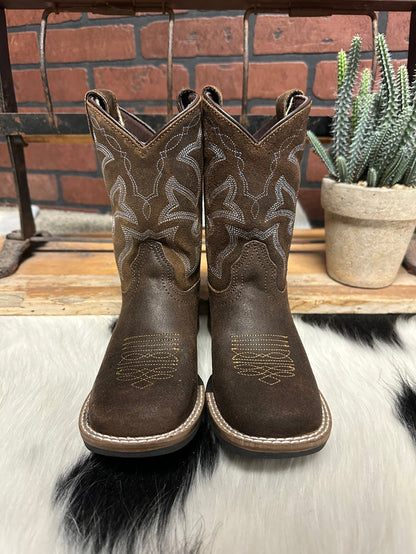 Roper Children/Youth Brown Oiled Suede Monterey Square Toe Western Boot 0911-2942-Painted Cowgirl Western Store