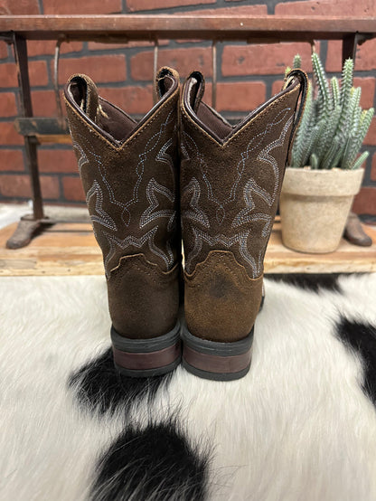 Roper Children/Youth Brown Oiled Suede Monterey Square Toe Western Boot 0911-2942-Painted Cowgirl Western Store