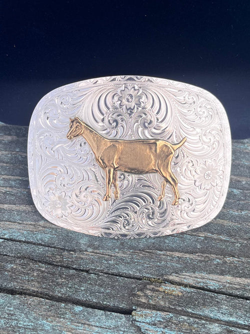 Montana Silversmiths Show Goat Buckle 6507SG-Painted Cowgirl Western Store